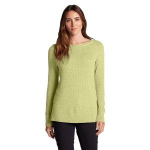 Пуловер Eddie Bauer Womens Lux Thermal Crewneck Sweater LIGHT YELLOW HTR