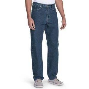 Джинсы Eddie Bauer Mens Traditional Fit Essential Jeans DK STONEWASH