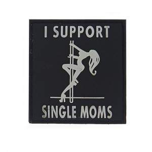 Патч 3D PVC I support single moms Black