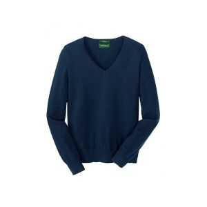 Пуловер Eddie Bauer Womens Basic Pullover V-neck NAVY