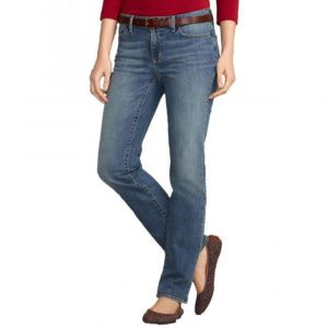 Джинсы Eddie Bauer Womens Truly Straight Jeans CAPRI BLUE