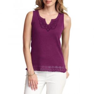 Топ Eddie Bauer Womens Strict Top Embroidered T-Shirts BOYSENBERRY