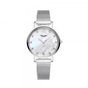 Часы Guanqin Silver-White-Silver Flower GS19042 CS