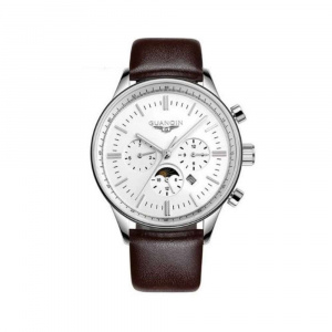 Часы Guanqin Silver-White-Brown GQ12003 CL