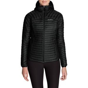 Куртка Eddie Bauer Womens MicroTherm StormDown Hooded Jacket BLACK