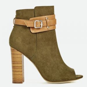 Ботильоны JustFab Womens Hadriel Olive