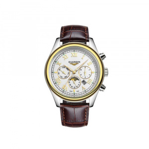 Часы Guanqin Gold-White-Brown GQ12001-2A CL
