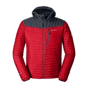 Куртка Eddie Bauer Mens MicroTherm StormDown Hooded DEEP RED
