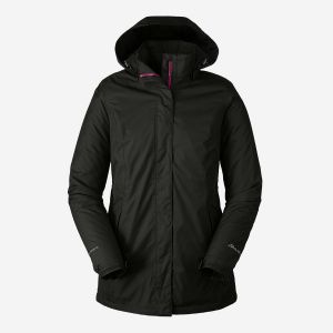 Куртка Eddie Bauer Womens Rainfoil Fleece-Lined Parka Ebony