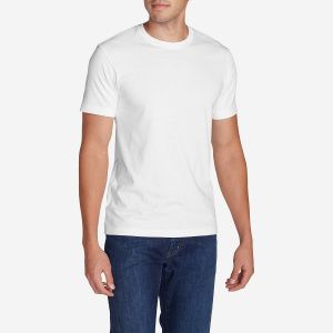 Футболка Eddie Bauer Men Legend Wash Slim Fit LONG WHITE