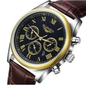 Часы Guanqin Gold-Black-Brown GQ25 CL