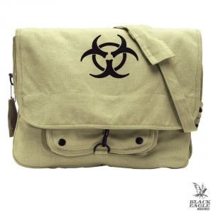 Сумка Rothco Vintage Canvas Paratrooper Bag w/ Bio-Hazard Symbol Khaki