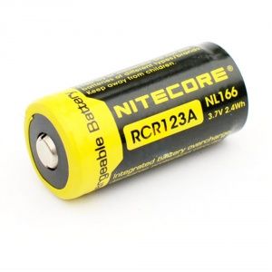 Аккумулятор литиевый Li-Ion CR123A Nitecore NL166 3.7V (650mAh), защищенный