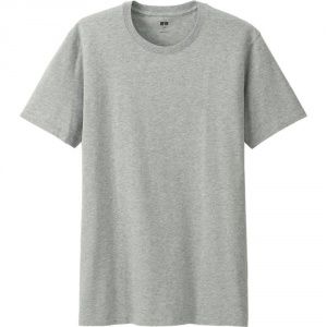 Футболка Uniqlo Men Supima Cotton Crew Neck GREY