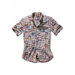 Рубашка Eddie Bauer Mens Patchwork Short Sleeve Shirt MULTI
