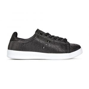 Сникерсы JustFab Womens Illy Black Glitter