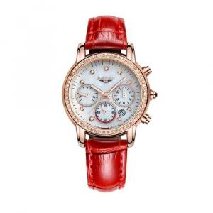 Часы Guanqin Gold-White-Red GQ15001 CL