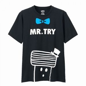 Футболка Uniqlo Men Mr.Men LittleMiss MrTry BLACK