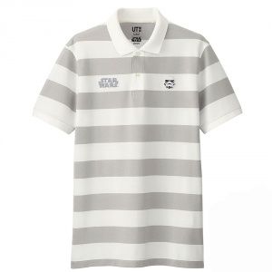 Футболка поло Uniqlo Men Star Wars Pique Striped WHITE