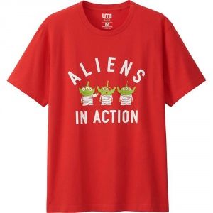 Футболка Uniqlo Men Pixar Aliens RED