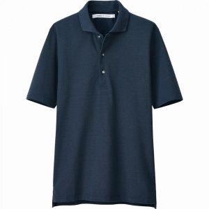 Футболка поло Uniqlo Men Supima Cotton BLUE