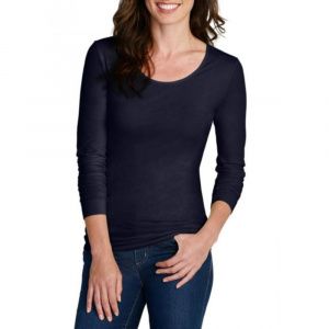 Футболка Eddie Bauer Womens Long-Sleeve Crewneck NAVY