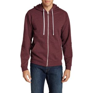 Кофта Eddie Bauer Men's Camp Fleece Hoodie HTR BURGUNDY