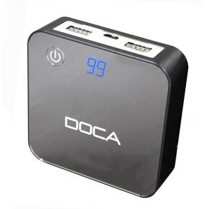 Внешнее зарядное устройство Power Bank DOCA D525 (8400mAh), чёрный
