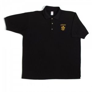 Футболка Rothco Marines Embroidered Polo Shirt Black