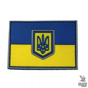 Патч PVC Флаг Украины с гербом малый