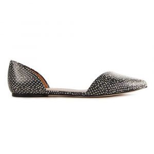 Балетки JustFab Womens Deidre Black White