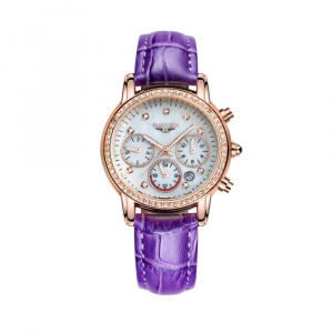 Часы Guanqin Gold-White-Purple GQ15001 CL