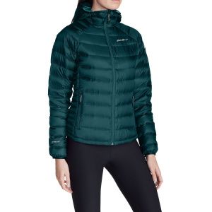 Куртка Eddie Bauer Womens Downlight StormDown Hooded Jacket DEEP SEA