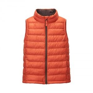 Жилетка Uniqlo kids light warm padded vest Orange