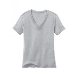 Футболка Eddie Bauer Womens T-Shirt V-Neck LT HTR GRAY