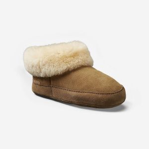 Тапочки Eddie Bauer Womens Shearling Boot Slippers NATURAL