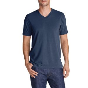 Футболка Eddie Bauer Men Lookout V-Neck MED INDIGO