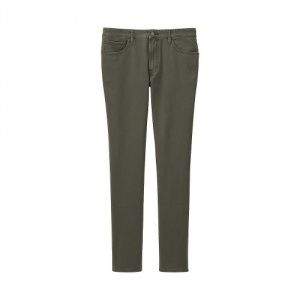 Джинсы Uniqlo Skinny Fit Tapered Color OLIVE