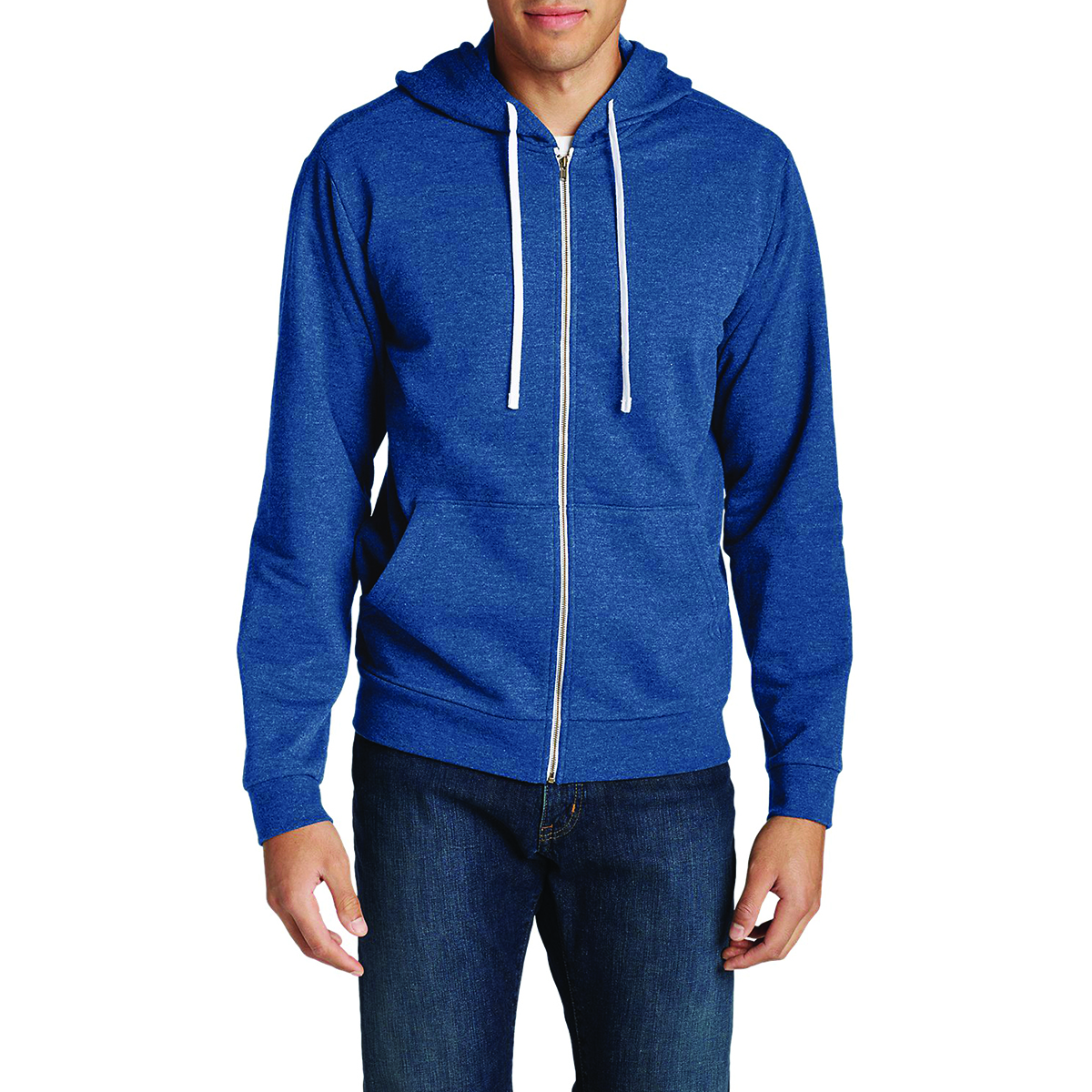 Кофта Eddie Bauer Men's Camp Fleece Hoodie SCOTTISH BLUE HTR купить Интернетмагазин