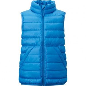 Жилетка Uniqlo boys light warm padded vest BLUE
