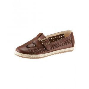Слипоны Eddie Bauer Womens Braided Leather Slippers BROWN