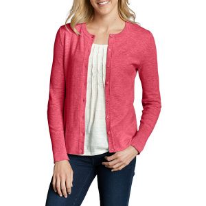 Кофта Eddie Bauer Womens Christine Cardigan Sweater Solid PINK HTR