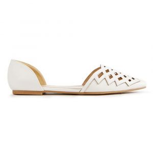 Балетки JustFab Womens Amalie White