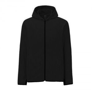 Кофта Uniqlo Men Dry EX Printed Full-Zip Hoodie BLACK