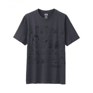 Футболка Uniqlo Men Peanuts Graphic DARK GRAY