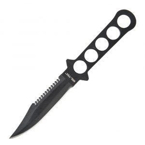 Нож MIL-TEC TAUCHERMESSER STAINLESS M. KST.SCHEIDE Black