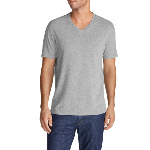 Футболка Eddie Bauer Men Lookout V-Neck LT HTR GRAY